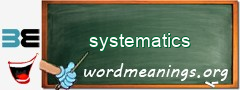 WordMeaning blackboard for systematics